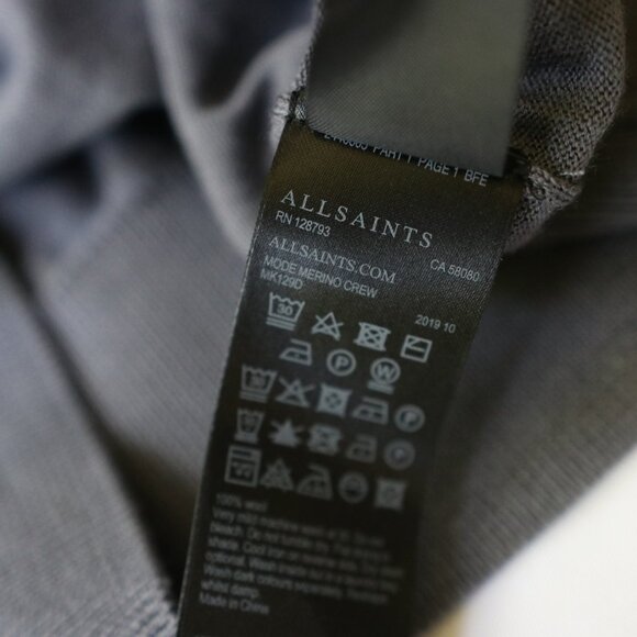 All Saints Men's Gray Crewneck Sweater - Picture 4 of 4